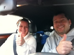 Becca and I departing West Chester, PA