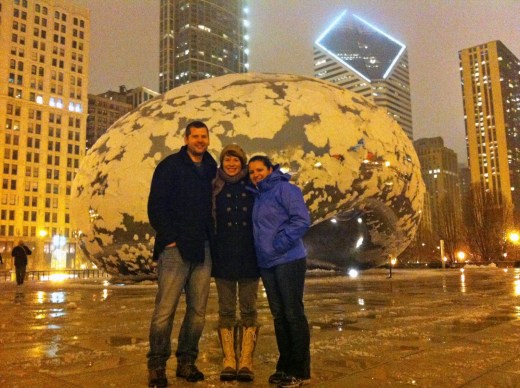 With Liz at the Bean