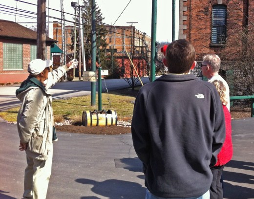 Freddie explains bourbon aging in Frankfort, KY