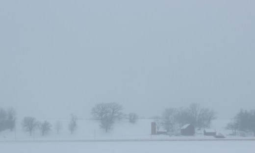 Farms in the snow
