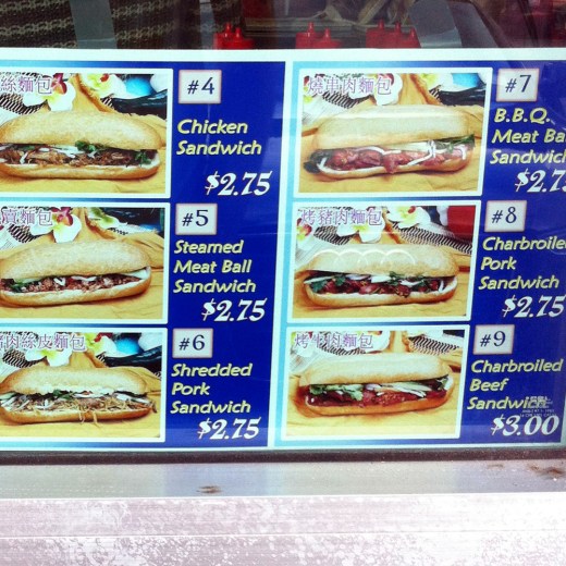 Bánh Mì Mỹ-Tho Menu