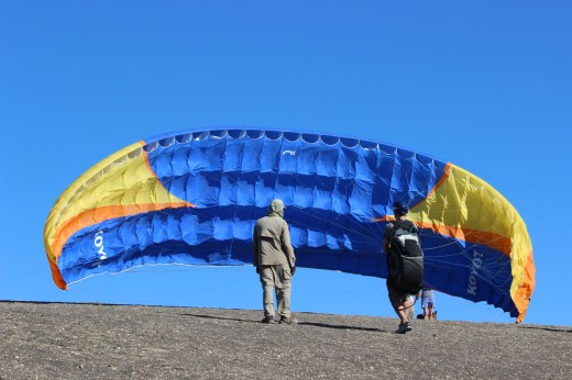 Building "the wall" with the wing.