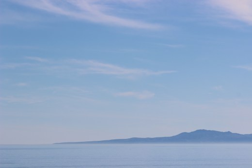 View of the Sky and the Pacific from the top of the hill at Ellings Park