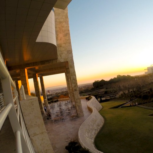 Getty Center Fisheye at Sunset